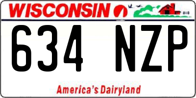 WI license plate 634NZP
