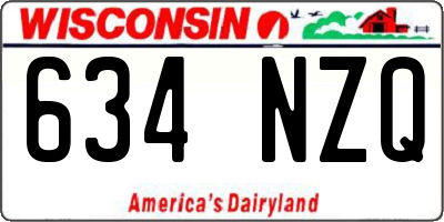 WI license plate 634NZQ