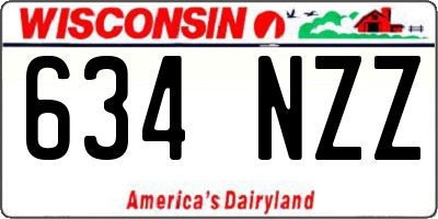 WI license plate 634NZZ