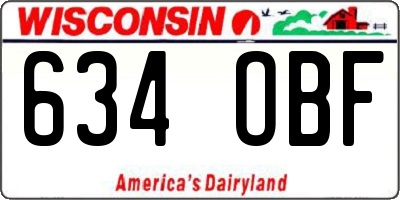 WI license plate 634OBF