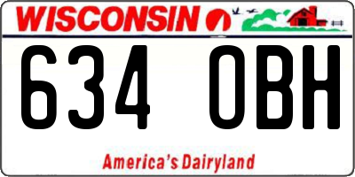 WI license plate 634OBH