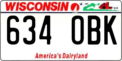 WI license plate 634OBK