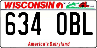 WI license plate 634OBL