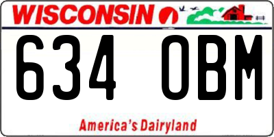 WI license plate 634OBM
