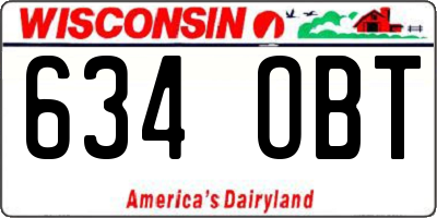 WI license plate 634OBT