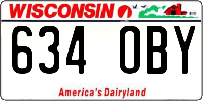 WI license plate 634OBY