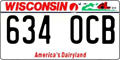 WI license plate 634OCB