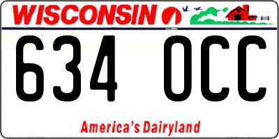 WI license plate 634OCC
