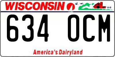 WI license plate 634OCM