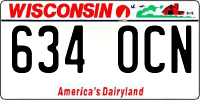 WI license plate 634OCN