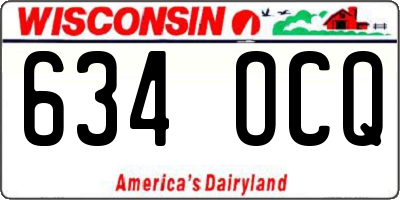 WI license plate 634OCQ