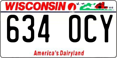 WI license plate 634OCY