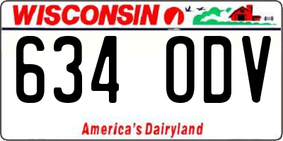 WI license plate 634ODV