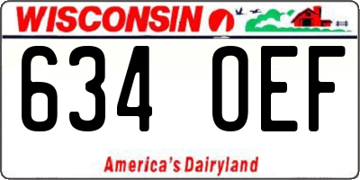 WI license plate 634OEF