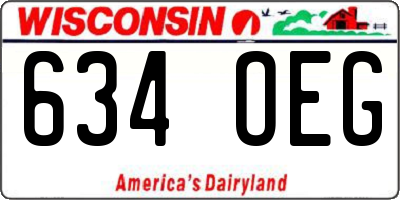 WI license plate 634OEG