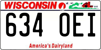 WI license plate 634OEI