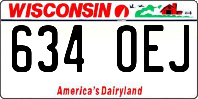 WI license plate 634OEJ
