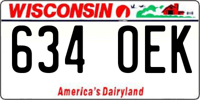 WI license plate 634OEK