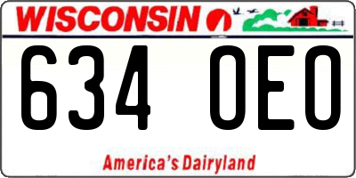 WI license plate 634OEO
