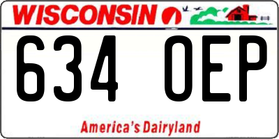 WI license plate 634OEP