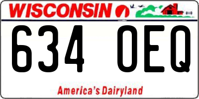 WI license plate 634OEQ
