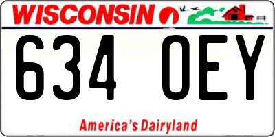WI license plate 634OEY
