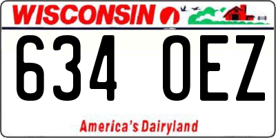 WI license plate 634OEZ