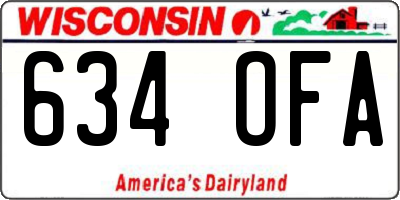 WI license plate 634OFA