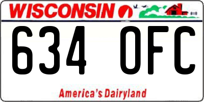 WI license plate 634OFC