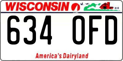WI license plate 634OFD