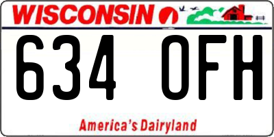WI license plate 634OFH