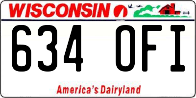 WI license plate 634OFI