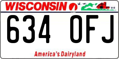 WI license plate 634OFJ