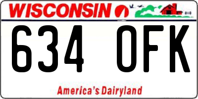 WI license plate 634OFK