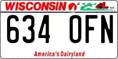 WI license plate 634OFN