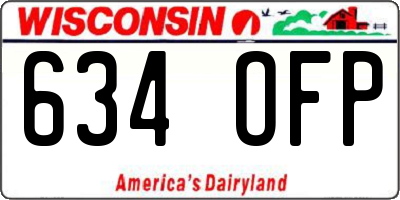 WI license plate 634OFP