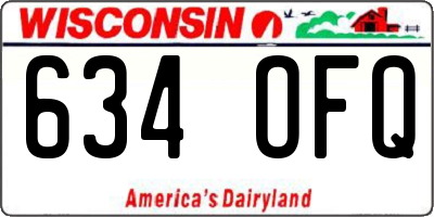 WI license plate 634OFQ
