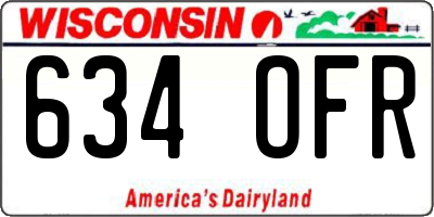 WI license plate 634OFR