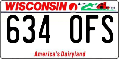 WI license plate 634OFS