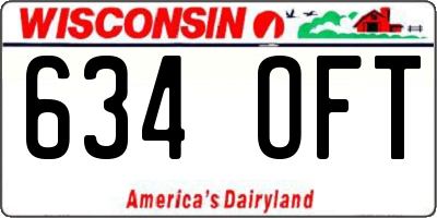 WI license plate 634OFT