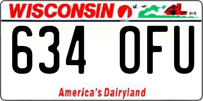 WI license plate 634OFU