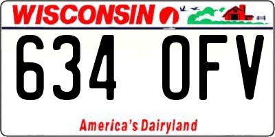 WI license plate 634OFV