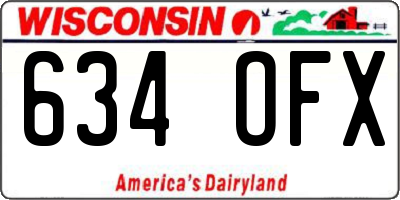 WI license plate 634OFX