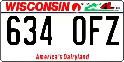 WI license plate 634OFZ