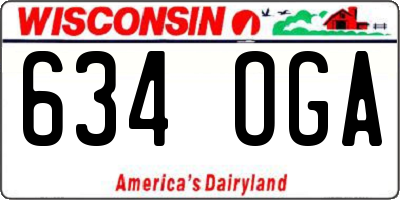 WI license plate 634OGA