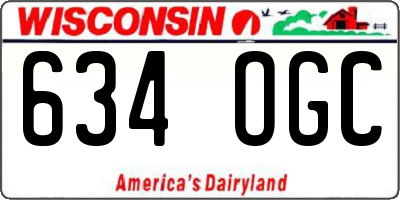 WI license plate 634OGC
