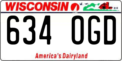 WI license plate 634OGD