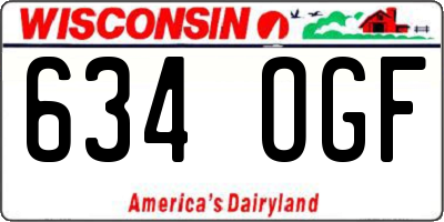 WI license plate 634OGF