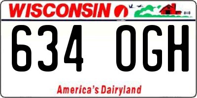 WI license plate 634OGH