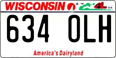 WI license plate 634OLH
